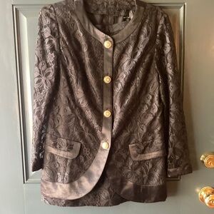 Black Lace Suit set with Skirt